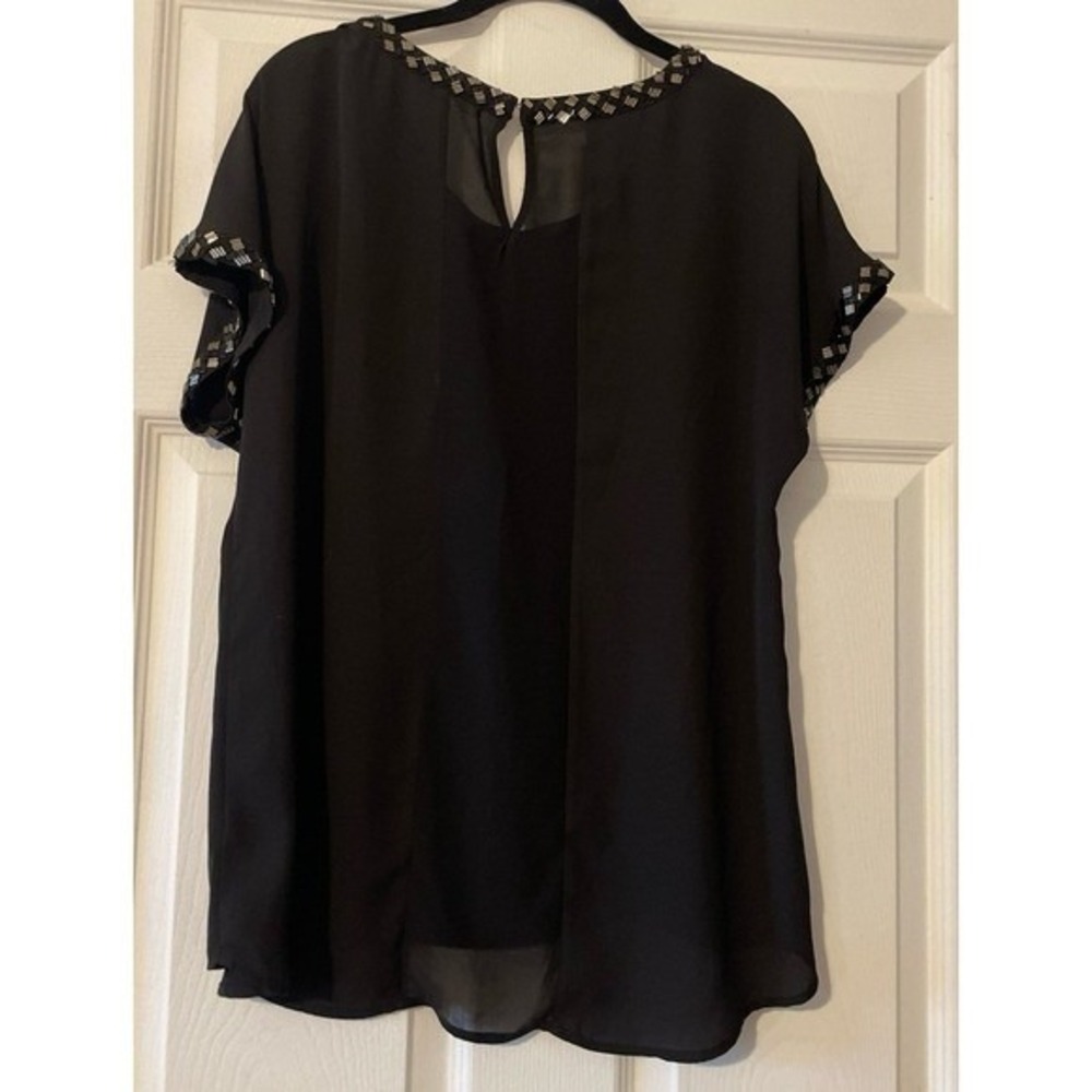 Pleione Beaded Black Top size‎ M - Picture 4 of 5